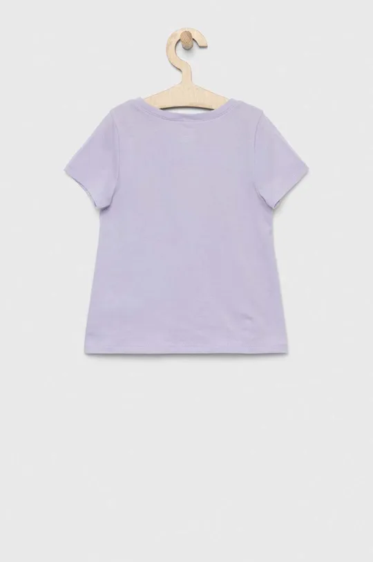 Dječja pamučna majica kratkih rukava GAP boja lavande