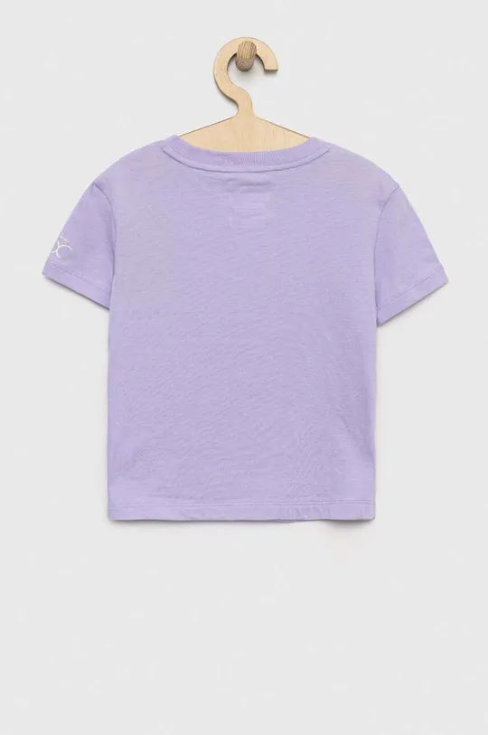 Παιδικό βαμβακερό μπλουζάκι GAP x Disney μωβ