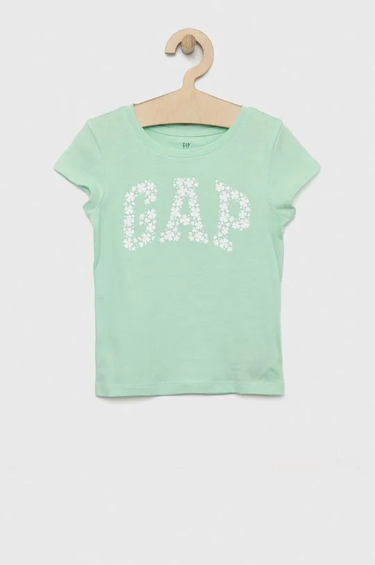 zielony GAP t-shirt bawełniany dziecięcy Dziewczęcy