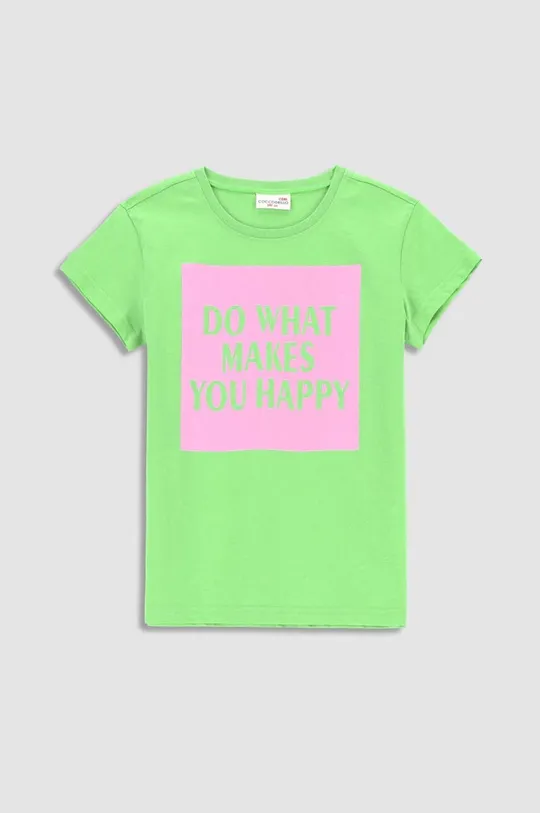 πράσινο Παιδικό βαμβακερό μπλουζάκι Coccodrillo Για κορίτσια