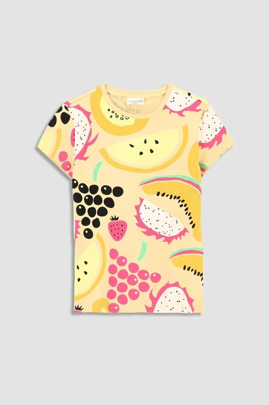 pomarańczowy Coccodrillo t-shirt bawełniany dziecięcy Dziewczęcy