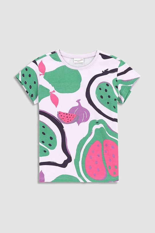 vícebarevná Dětské bavlněné tričko Coccodrillo Dívčí