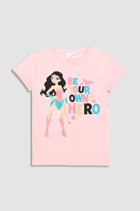 Παιδικό μπλουζάκι Coccodrillo x Wonder Woman ροζ