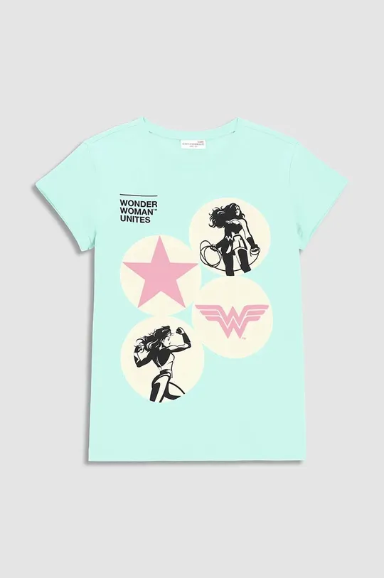 Παιδικό μπλουζάκι Coccodrillo x Wonder Woman τιρκουάζ