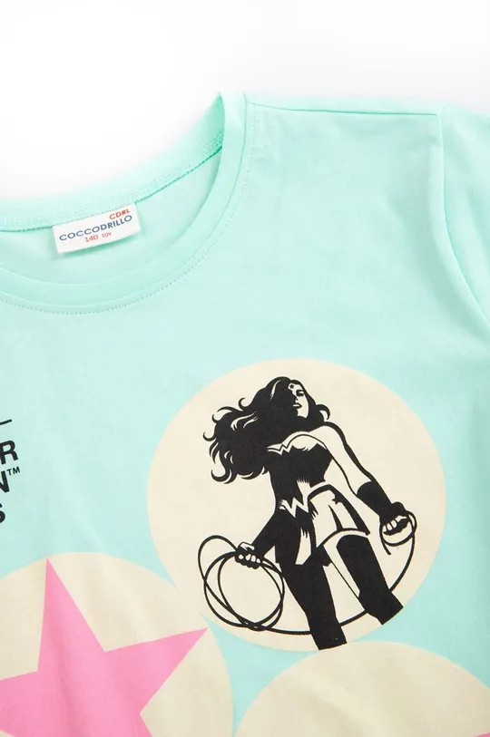 τιρκουάζ Παιδικό μπλουζάκι Coccodrillo x Wonder Woman
