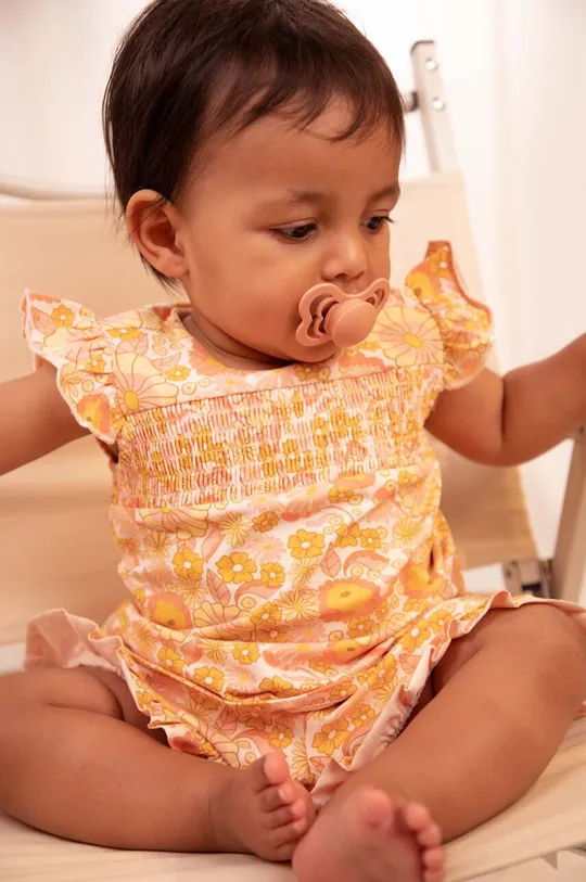 pomarańczowy Coccodrillo t-shirt niemowlęcy Dziewczęcy