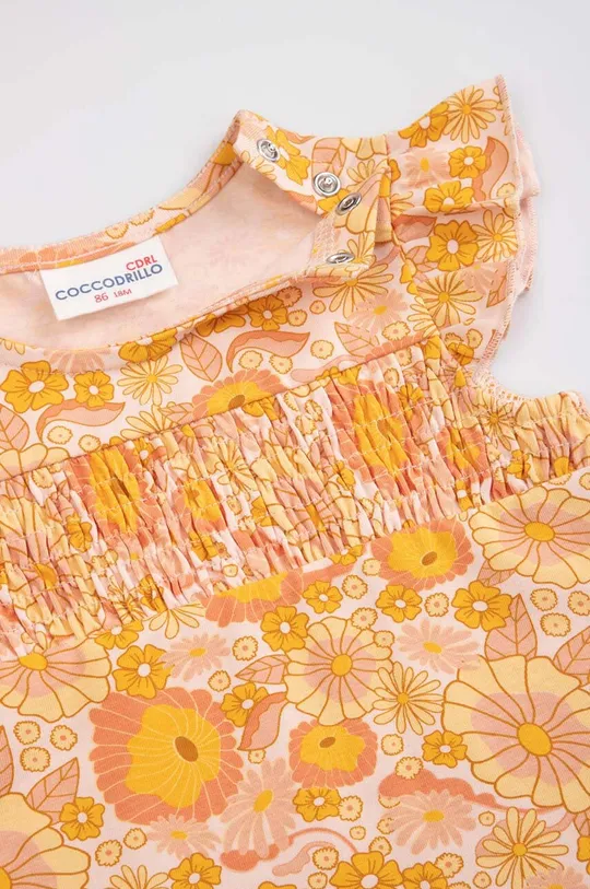 pomarańczowy Coccodrillo t-shirt niemowlęcy