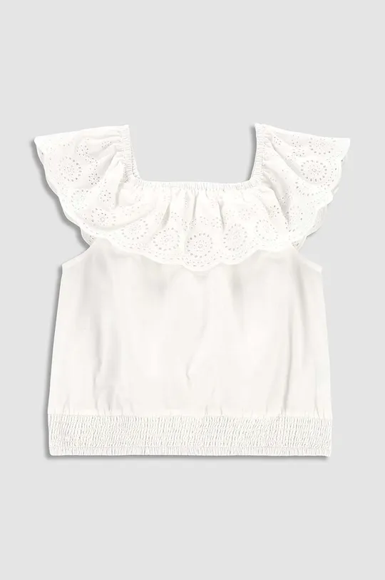 bijela Dječja pamučna bluza Coccodrillo Za djevojčice