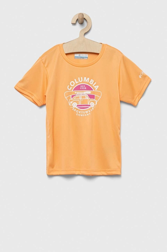 narančasta Dječja majica kratkih rukava Columbia Mirror Creek Short Sleeve Graphic Shirt Za djevojčice