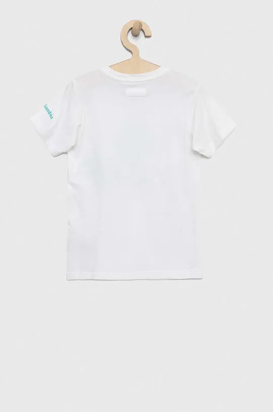 Παιδικό βαμβακερό μπλουζάκι Columbia Mission Lake Short Sleeve Graphic Shirt λευκό