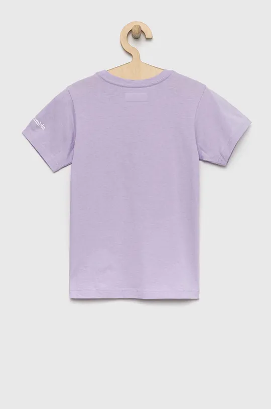 Παιδικό βαμβακερό μπλουζάκι Columbia Mission Lake Short Sleeve Graphic Shirt μωβ