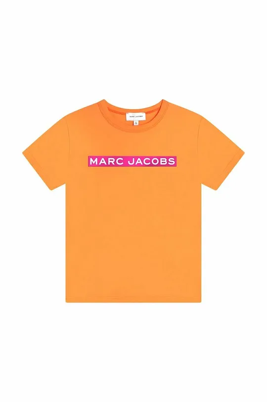 оранжевый Детская хлопковая футболка Marc Jacobs Для девочек