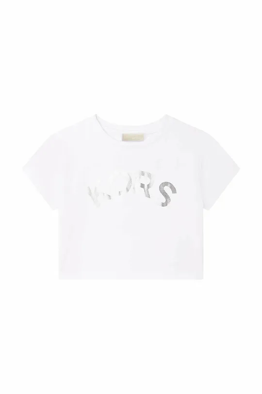 білий Дитяча бавовняна футболка Michael Kors Для дівчаток