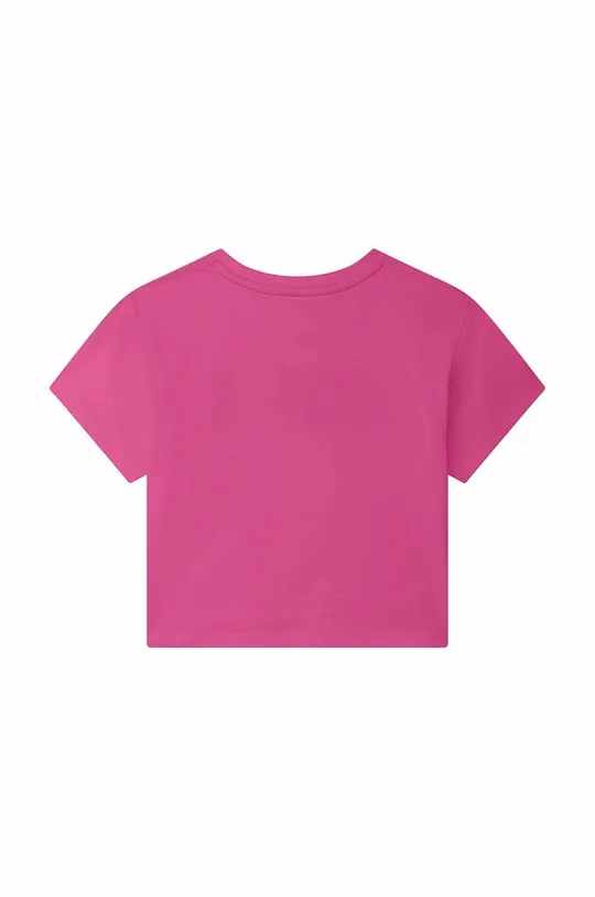 Otroška bombažna kratka majica Michael Kors vijolična
