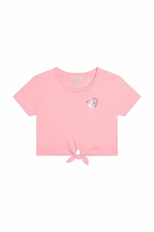 różowy Michael Kors t-shirt dziecięcy Dziewczęcy