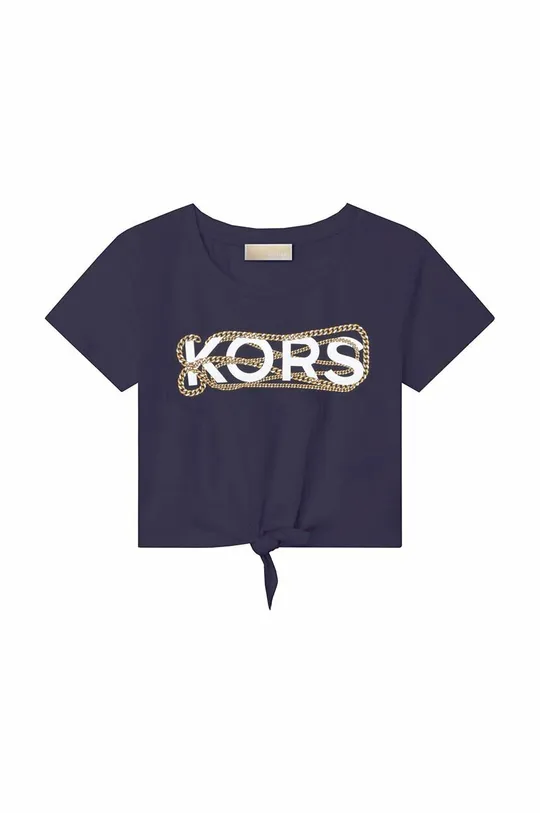 Детская хлопковая футболка Michael Kors тёмно-синий