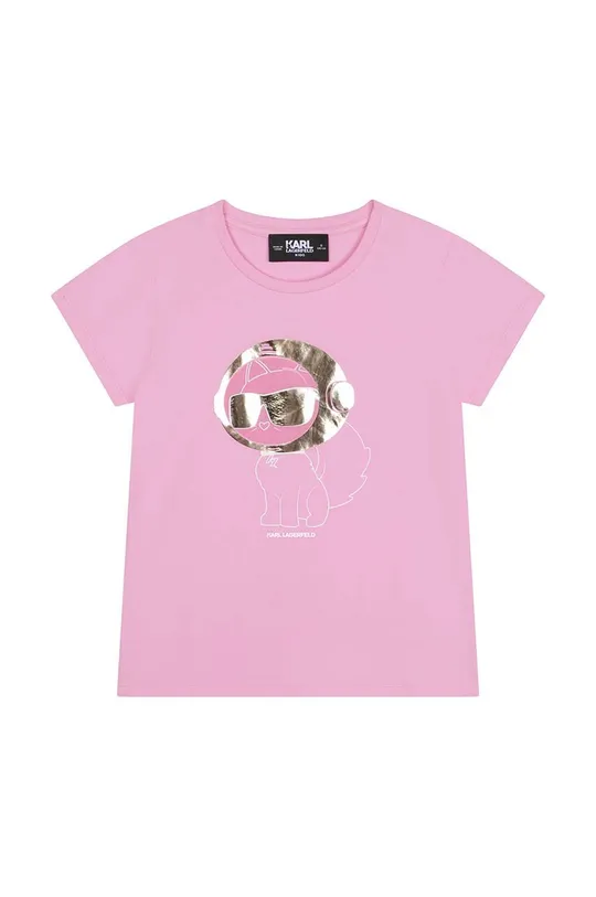 Детская футболка Karl Lagerfeld розовый