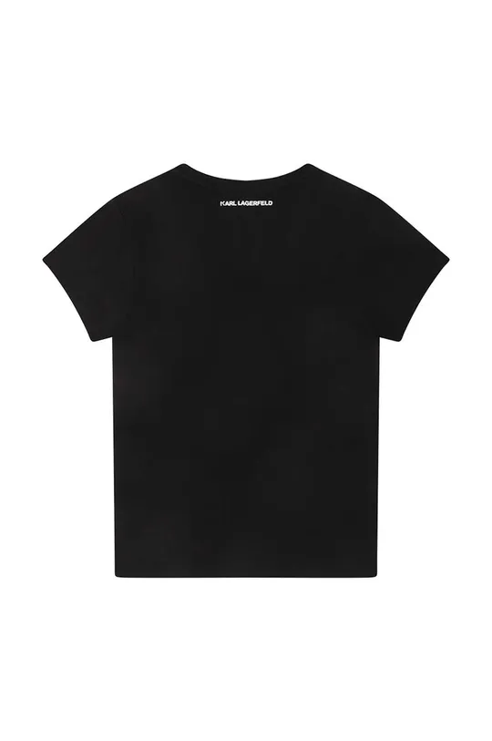 Otroška kratka majica Karl Lagerfeld črna