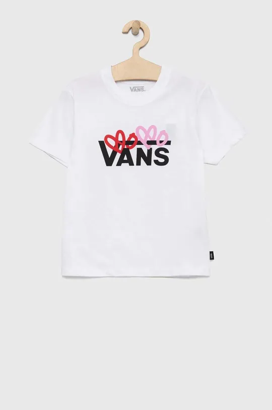 Παιδικό βαμβακερό μπλουζάκι Vans VALENTINES LOGO BOXY White λευκό