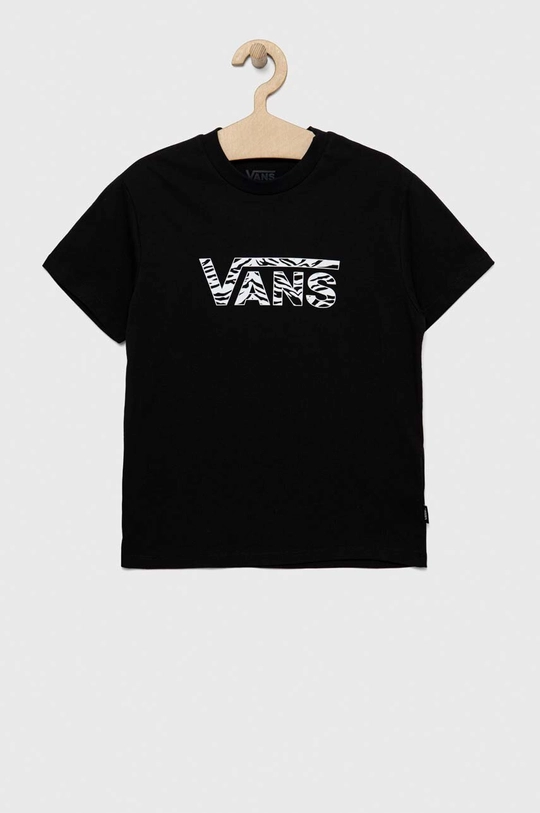 Παιδικό βαμβακερό μπλουζάκι Vans ANIMAL LOGO CREW Black μαύρο