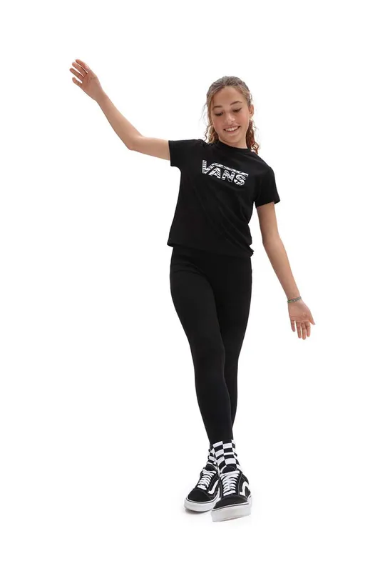 Παιδικό βαμβακερό μπλουζάκι Vans ANIMAL LOGO CREW Black Για κορίτσια