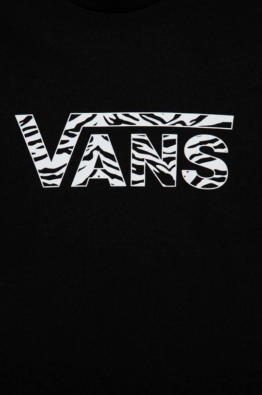 czarny Vans t-shirt bawełniany dziecięcy ANIMAL LOGO CREW Black