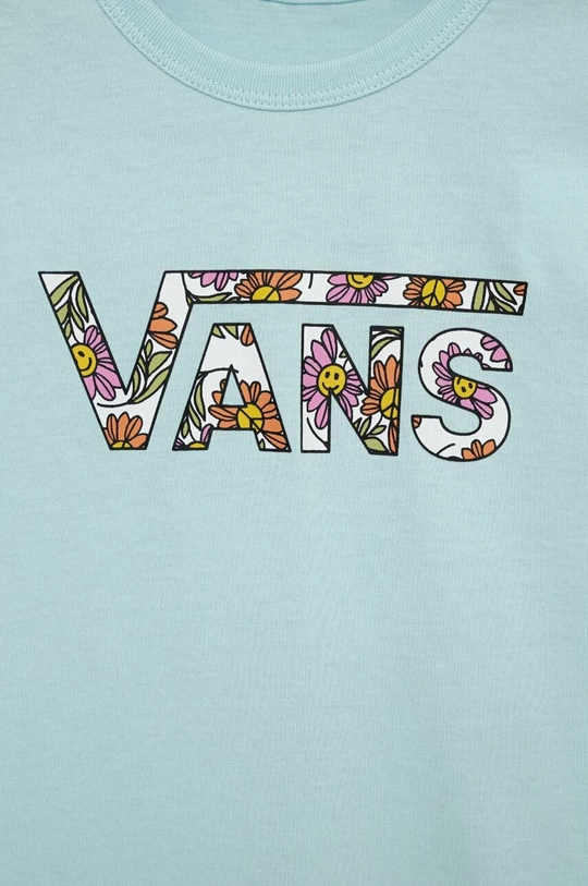 μπλε Παιδικό βαμβακερό μπλουζάκι Vans ELEVATED FLORAL FILL MI BLUE GLOW