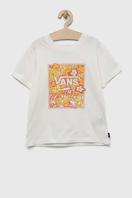 λευκό Παιδικό βαμβακερό μπλουζάκι Vans PSYCHEDELIC FLORAL BOX marshmallow Για κορίτσια