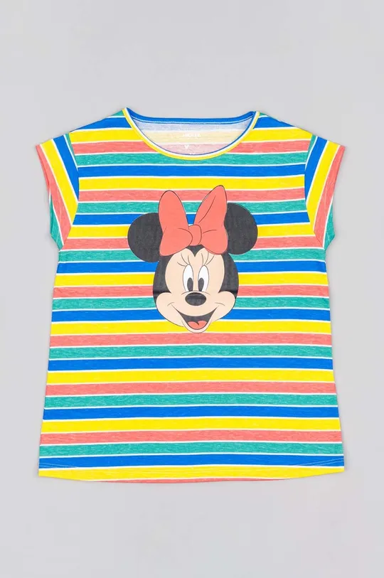 šarena Dječja pamučna majica kratkih rukava zippy x Disney Za djevojčice