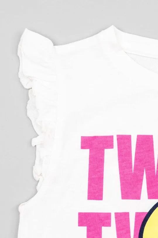 biały zippy t-shirt bawełniany dziecięcy x Warner Bros
