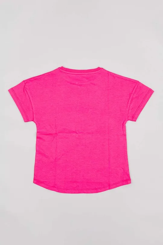 Детская хлопковая футболка zippy розовый