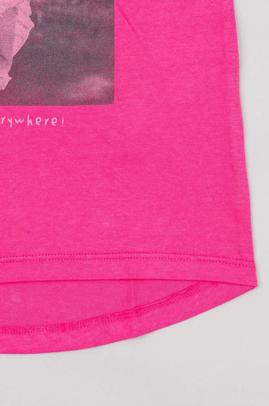 ružová Detské bavlnené tričko zippy