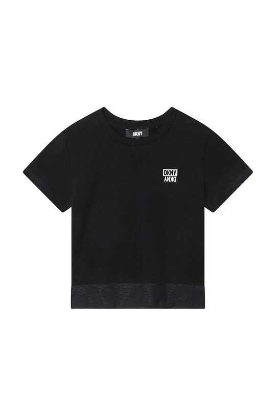 czarny Dkny t-shirt dziecięcy Dziewczęcy