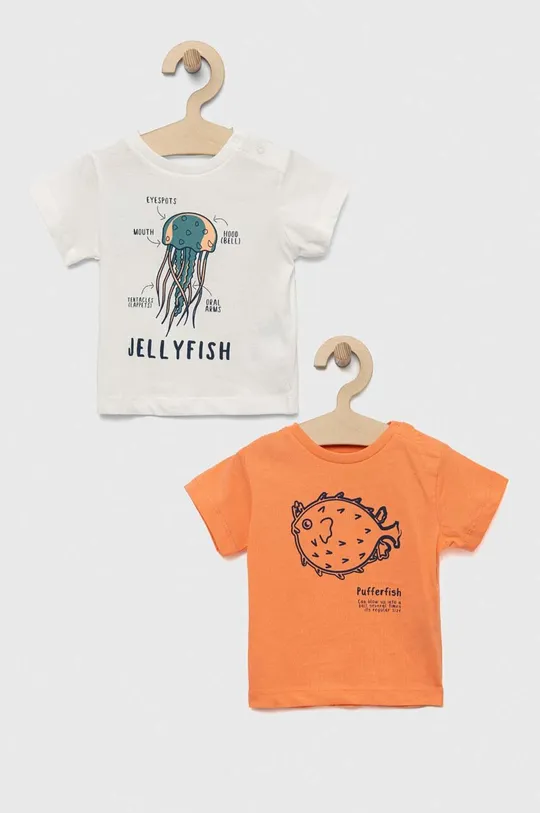 помаранчевий Бавовняна футболка для немовлят zippy 2-pack Для дівчаток