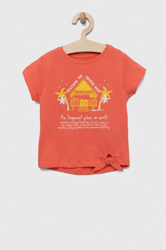 Otroška bombažna kratka majica zippy 2-pack oranžna
