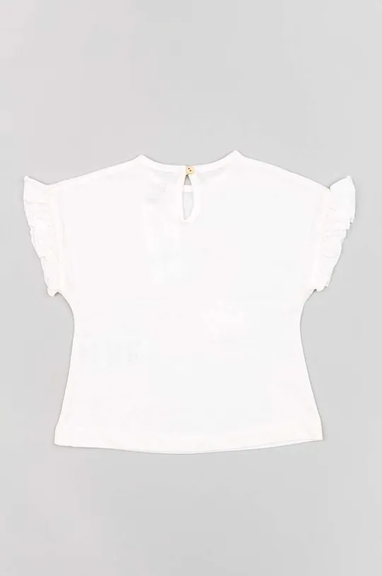 Detské bavlnené tričko zippy biela