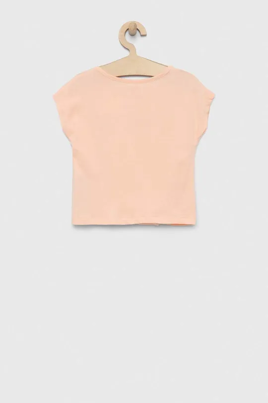 Otroška bombažna kratka majica Roxy oranžna