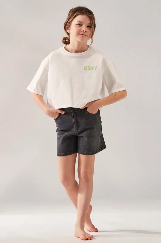 Detské bavlnené tričko Roxy Dievčenský
