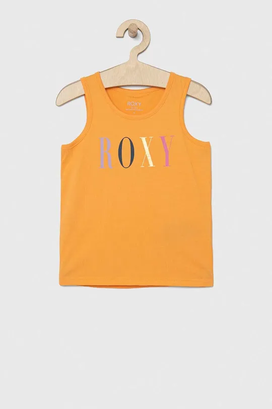 оранжевый Детский хлопковый топ Roxy Для девочек