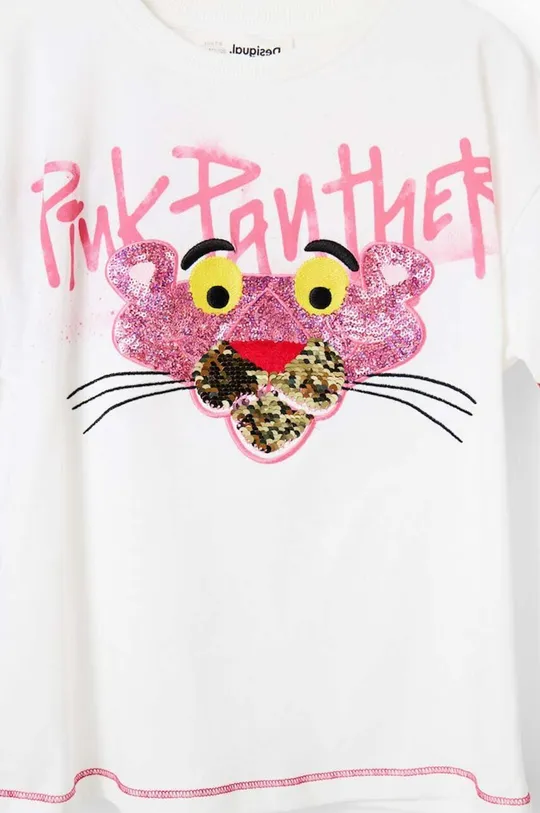 Detské bavlnené tričko Desigual Pink Panther  100 % Bavlna