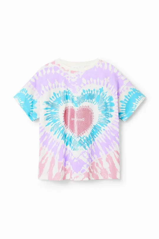 барвистий Дитяча бавовняна футболка Desigual Для дівчаток