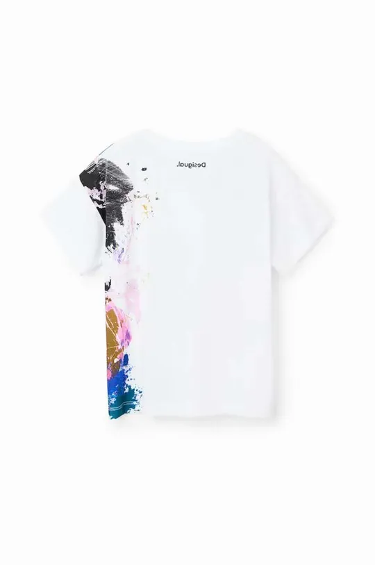 Desigual t-shirt bawełniany dziecięcy x Disney biały