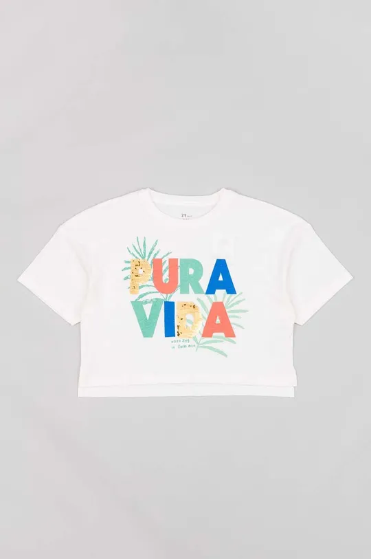 bianco zippy t-shirt in cotone per bambini Ragazze