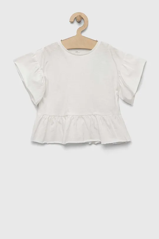 biela Detské bavlnené tričko zippy Dievčenský