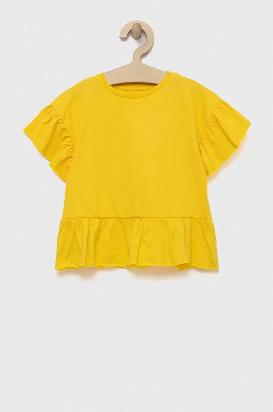 žltá Detské bavlnené tričko zippy Dievčenský