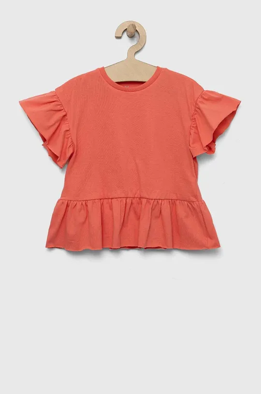 оранжевый Детская хлопковая футболка zippy Для девочек