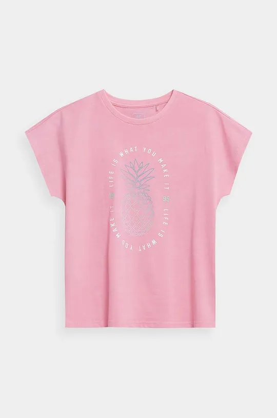 Detské bavlnené tričko 4F ružová