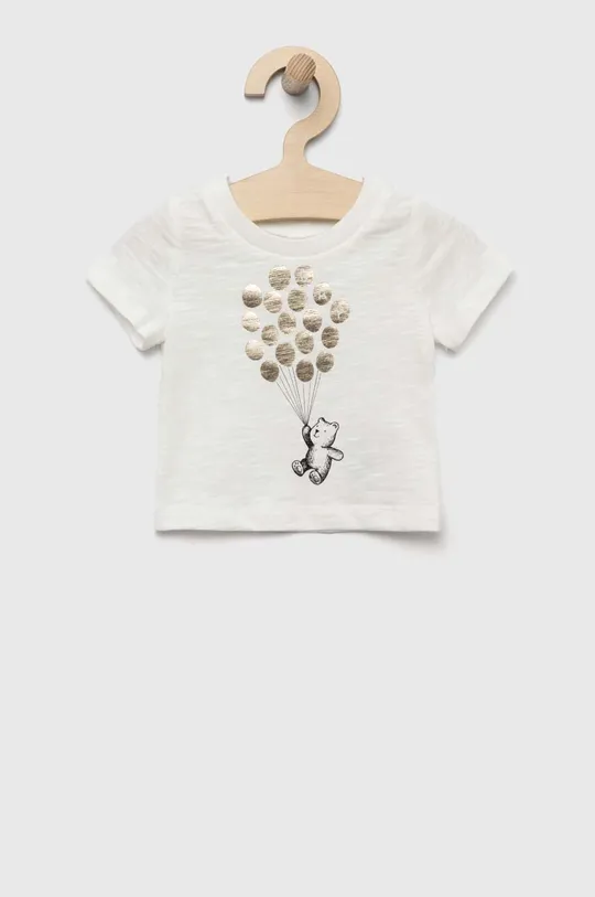 білий Бавовняна футболка для немовлят GAP Для дівчаток