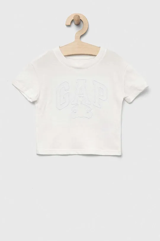 білий Дитяча бавовняна футболка GAP Для дівчаток