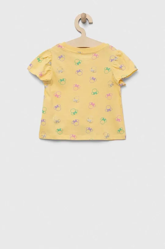 Παιδικό βαμβακερό μπλουζάκι GAP κίτρινο